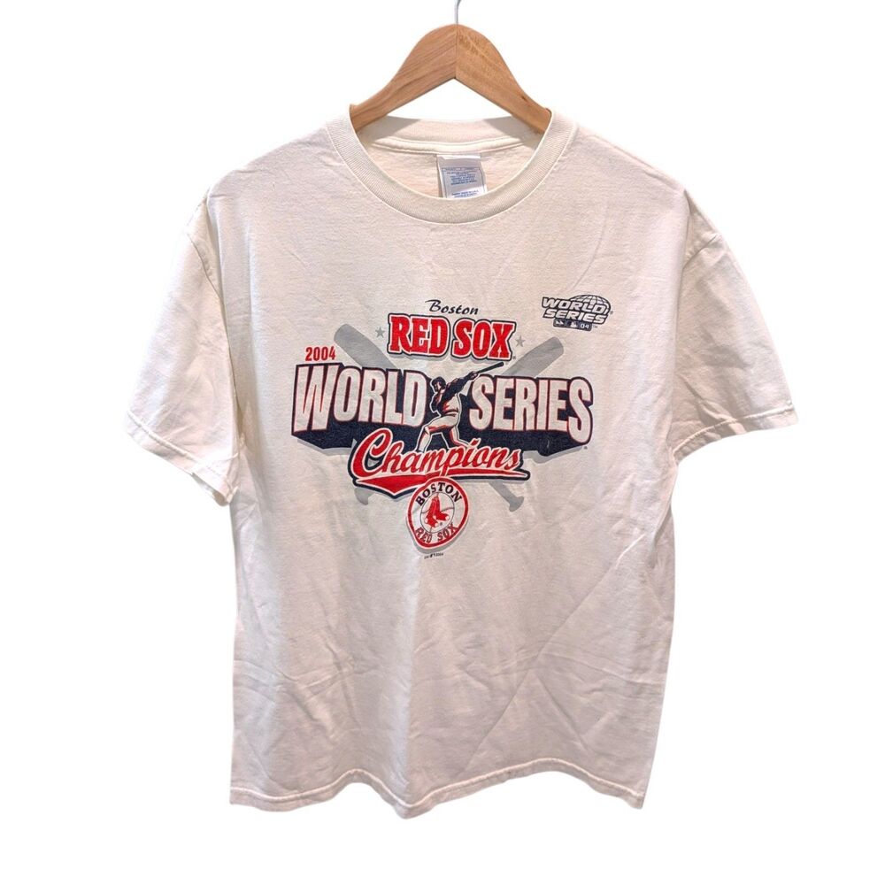 Vintage 2004 Boston Red Sox World Series Champions Tee L MLB Vintage Baseball